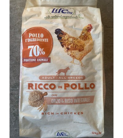 Life Dog - Adult - Ricco in Pollo- 12 kg