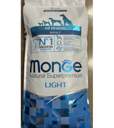Monge Natural Superpremium All Breeds Adult Salmone Light - 12Kg
